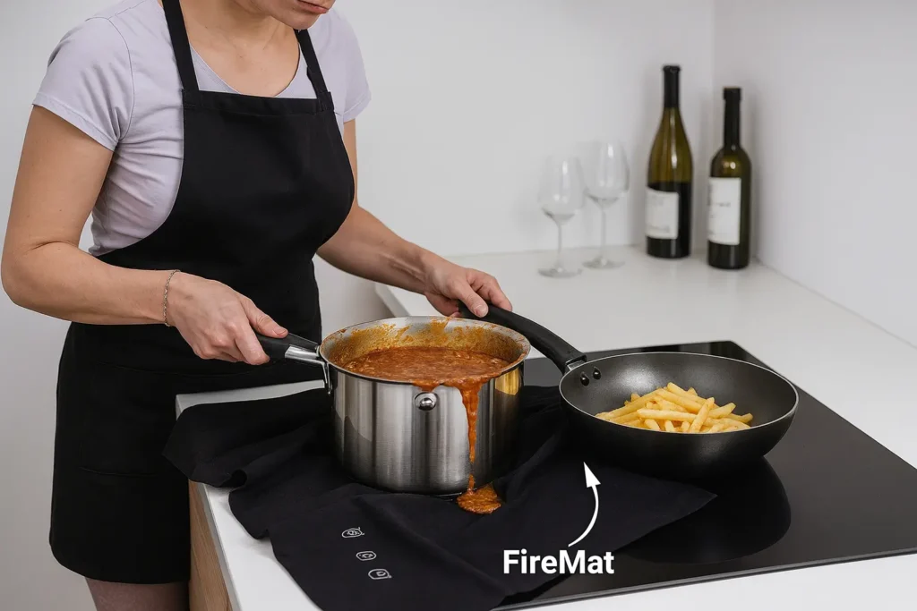 Firemat die kochunterlage für induktionskochfeld