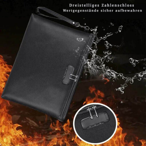 firemat feuerfeste dokumententasche mit schloss