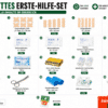 Erste Hilfe set. Nachfüllset für erste hilfer, notfall set, plaster set, DIN 13157