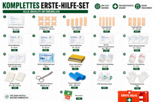 Erste Hilfe set. Nachfüllset für erste hilfer, notfall set, plaster set, DIN 13157