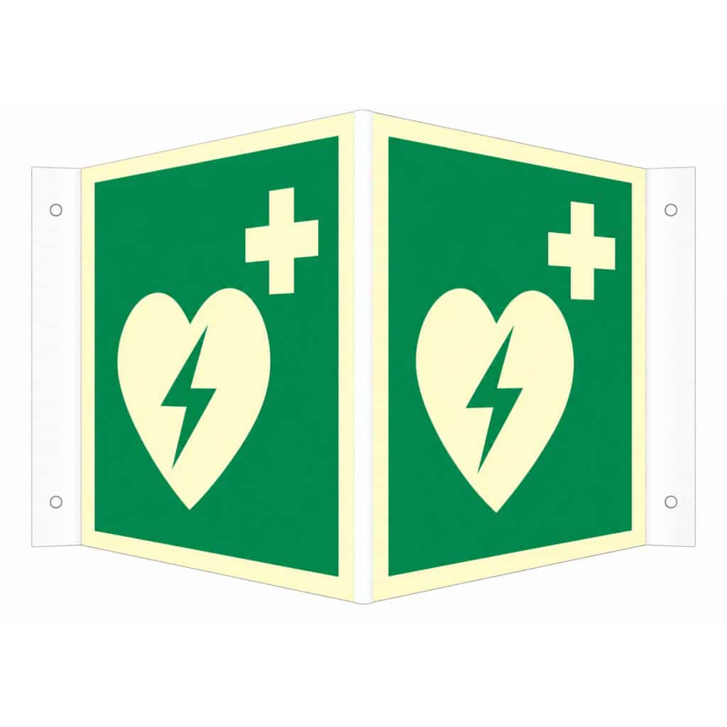 Winkelschild_Defibrillator_nachleuchtend