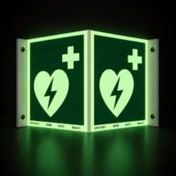 Cartello-a-bandiera-defibrillatore-DIN-67510-1-150/22-Classe-C