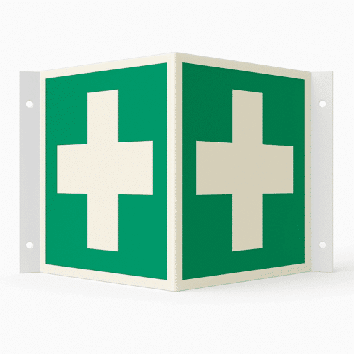 Winkelschild / Nasenschild Erste Hilfe Schild DIN EN ISO 7010