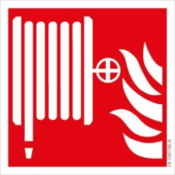 Brandschutzschild Löschschlauch