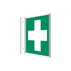fahnenschild-rettungszeichen-erste-hilfe warnzeichen