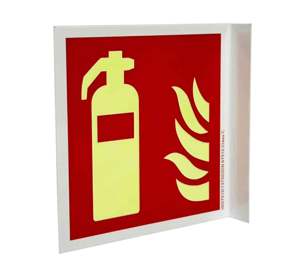 Fahnenschild Brandschutzzeichen Feuerlöscher