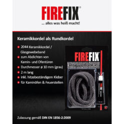 FIREFIX 2044 Keramikkordel ø 10mm, grau