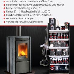 FIREFIX 2046 Keramikkordel ø 12mm, grau