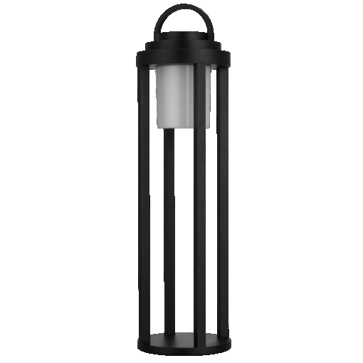 LED AKKU Laterne Rund 160lm Aluminium IP65 50cm schwarz