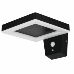 LED Solar Wandleuchte Square mit Bewegungsmelder Metall IP44 schwarz