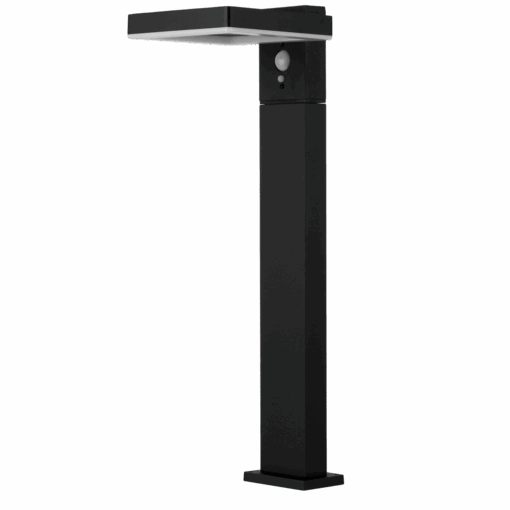 LED Solar Stehleuchte Square mit Bewegungsmelder Metall IP44 schwarz