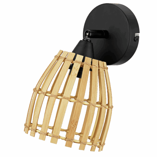 Wand- & Deckenleuch.Rattan 1fl