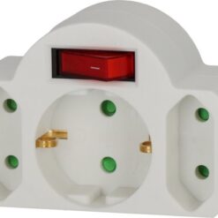 Brennenstuhl Adapterstecker Euro 2+Schutzkontakt 1 mit Schalter, Steckdosenadapter