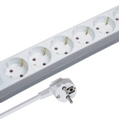 BAT Mehrfachstecker Steckdosenleiste Steckerleiste Tischsteckdose 6-fach weiß