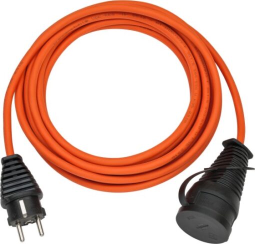 BREMAXX® Outdoor-Verlängerungskabel (5m Kabel in orange, für den kurzfristigen Einsatz im Außenbereich IP44, einsetzbar bis -35 °C und UV-beständig)