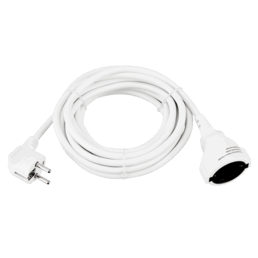 Verlängerung Schutzkontakt Kunststoff H05VV-F 3G1,5² 5m weiß