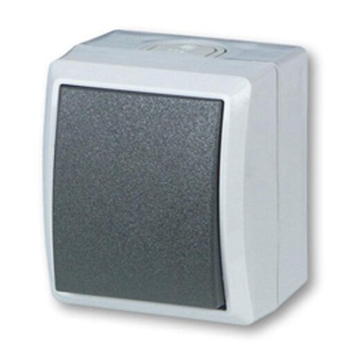 REV Aquaform Aufputz Kreuzschalter, IP 44, grau