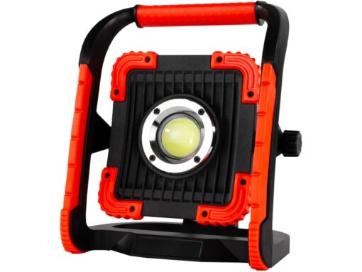 LED-Arbeitsleuchte Power Flood 30 W Akku mit Powerbank Schwarz-Rot
