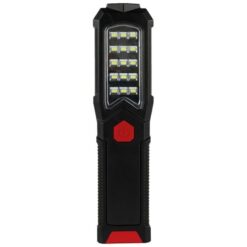 REV Ritter LED-Akku-Handlampe Torch mit Taschenlampe 400 lm 6.500 K Schwarz-Rot