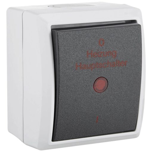 AquaForm, grau, Heizung Hauptschalter AP, IP 44