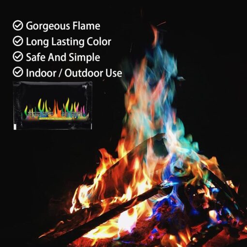Buntes Feuerpulver 10g x 20, Bunte Farbwechsel Feuerfarben Set – Bild 2
