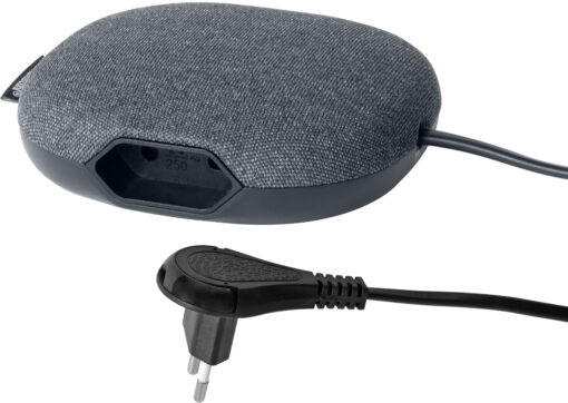 brennenstuhl® estilo Ladestation mit Textiloberfläche (Möbel-Steckdose mit 1x Euro-Steckdose und 2x USB-Charger, inklusive Klettkabelbinder