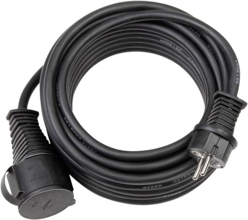Brennenstuhl Baustellen-Verlängerungskabel IP44 (25m Kabel, H07RN-F 3G2,5, für den Außenbereich und den Einsatz auf Baustellen) schwarz
