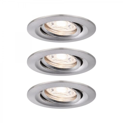 Paulmann No. 94295 Einbauleuchte Nova mini schwenkbar 3x4W 2.700K Eisen gebürstet 230V – Bild 4