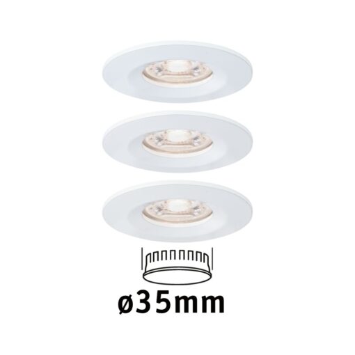 Paulmann 94299 Nova Mini LED Einbauleuchte Coin 3er Set rund starr 3x4W – Bild 2