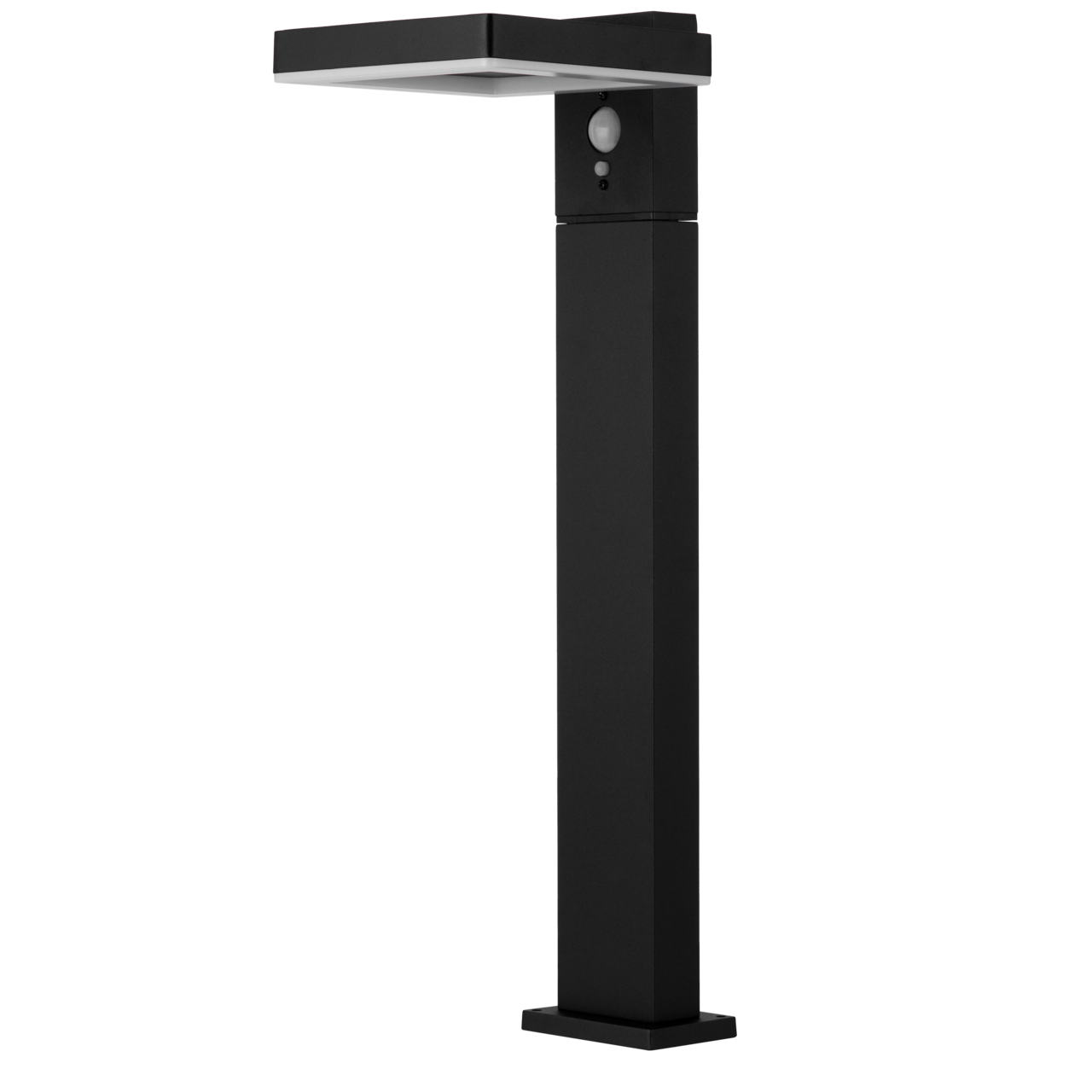 LED Solar Stehleuchte Square mit Bewegungsmelder Metall IP44 schwarz