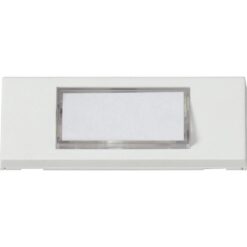 Heidemann 70060 Placca per campanello con targhetta portanome 1 tasto Bianco puro 24 V/1 A