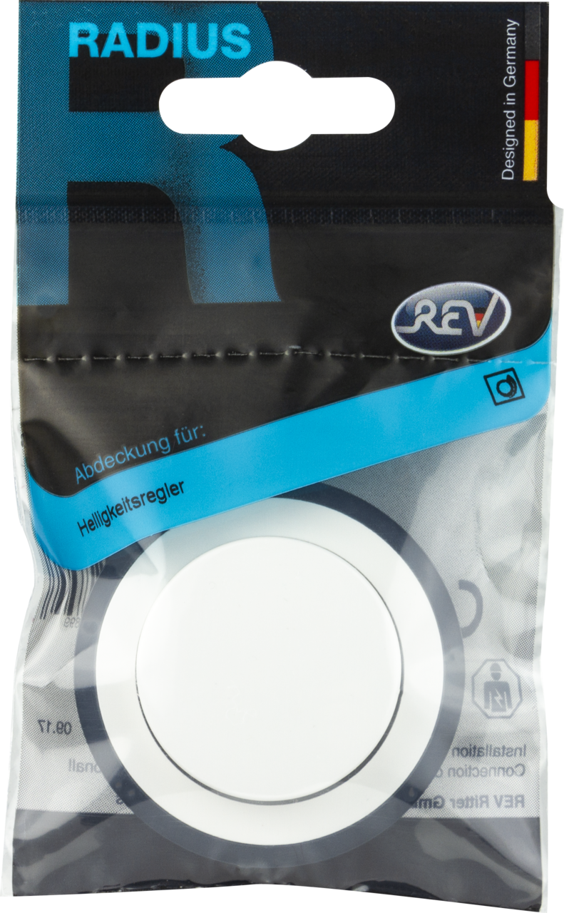 Schalterprogramm Radius weiß Abdeckung Helligkeitsregler – Bild 2