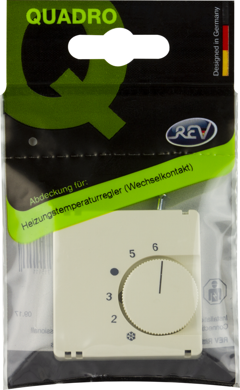 Schalterprogramm Quadro cremeweiß Abdeckung Heizungsregler Wechsler – Bild 2