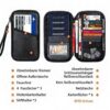 Brandwerende en waterbestendige RFID Travelbag met verschillende vakken voor paspoorten en kaarten