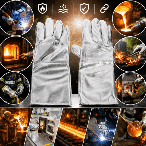 Aluminiumbeschichtete handschuhe, handschuhe, Schweißhandschuhe, feuerfeste handschuhe