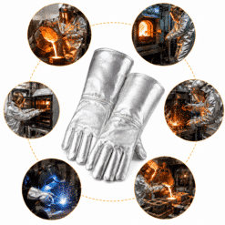 Aluminiumbeschichtete handschuhe, handschuhe, Schweißhandschuhe, feuerfeste handschuhe