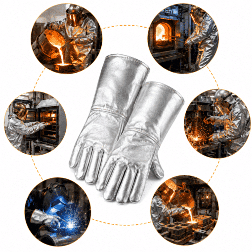 Aluminiumbeschichtete handschuhe, handschuhe, Schweißhandschuhe, feuerfeste handschuhe