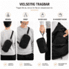 Crossbodytas, schoudertas, schoudertas, RFID-tas, reisorganizer, telefoontasje, paspoorthoes, documententas, travel bag, festivaltas, schoudertas voor heren, schoudertas voor dames, vuurvast, waterbestendig, RFID-bescherming, reisaccessoires, EDC-tas, tas voor dagelijks gebruik, outdoortas, FireMat.