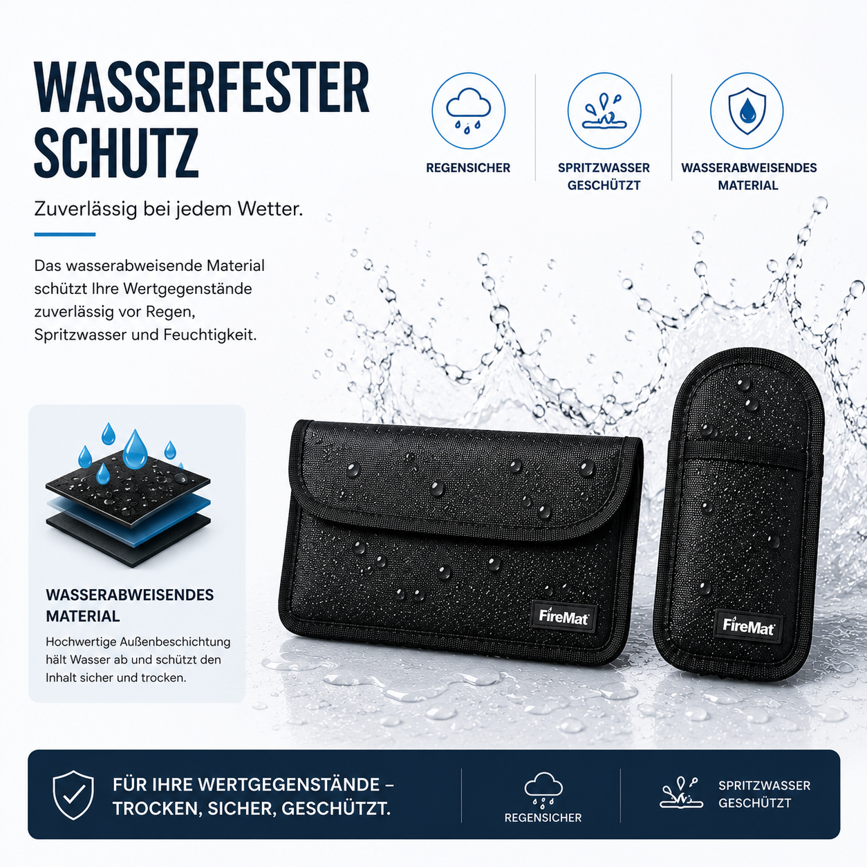 Autoschlüssel tasche feuerfest, feuerfeste shclüsseltasche, wasserfeste schlüsseltasche, keyless go schutztasche