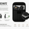 Etui blokujące RFID z kluczykiem samochodowym i kartą kredytową – demonstracja ochrony RFID