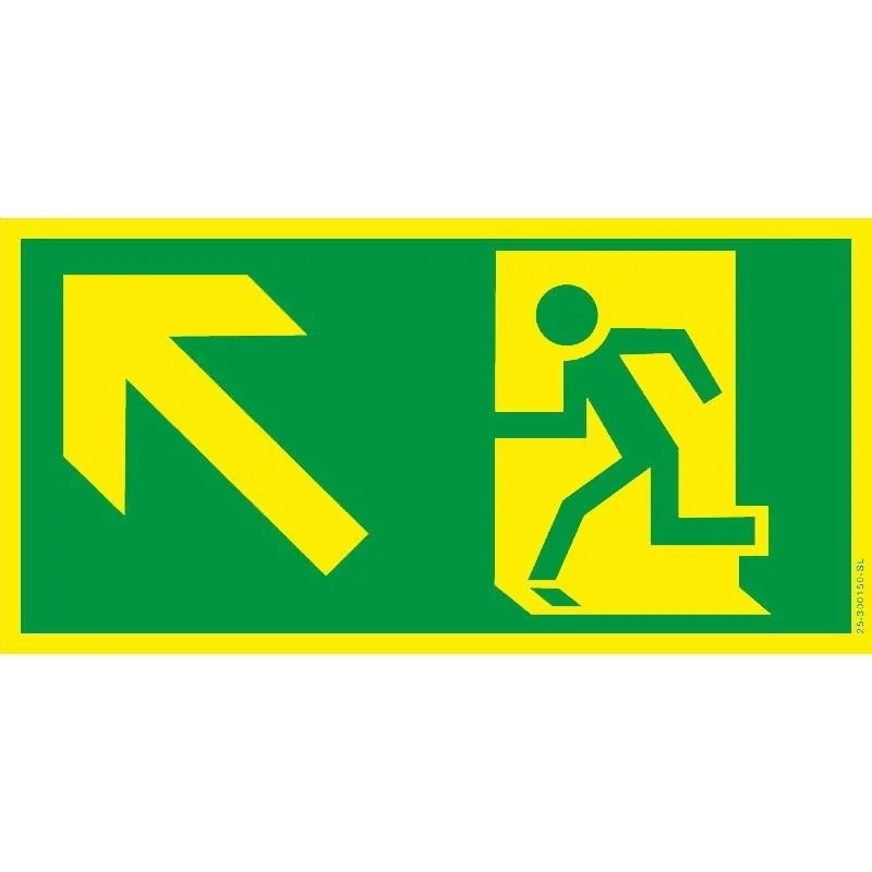 flucht-rettungsweg-links-aufwaerts-iso-7010-Rettungsschilder